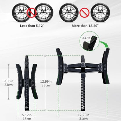 Wheel Chock Stabilizer with Rotatable Sides for RV Travel Trailer Tires, for Locking Tandem Wheels When Parked on Uneven Surfaces (2 Packs) with Ratchet and Password Locks，Black - color: Dark Black