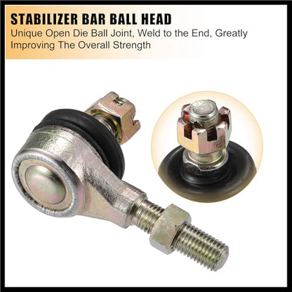 22cm 8.66" Steering Tie Rod End Tie Rod Link Fit for 50cc 70cc 90cc 110cc 125cc 150cc ATV Quad Four with Ball Joint Accessories - Pack of 2 Durable Material