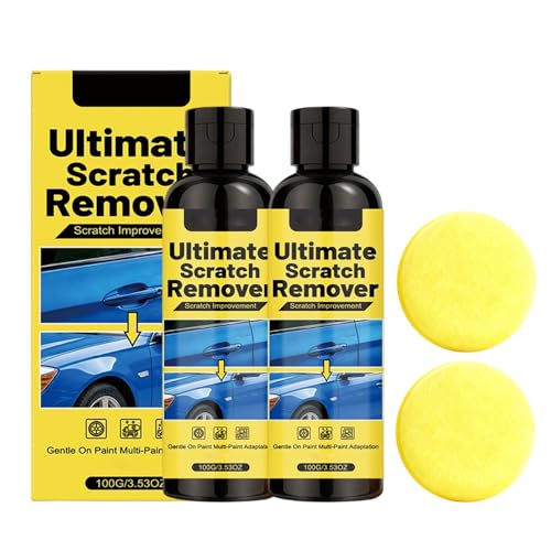 Car Scratch Removal Wax, 2026 New Scratch Remover for Vehicles, Car Paint Scratch Repair Kit for Deep Scratches, Universal Polishing Compound with Sponge (2pcs) - color: 2pcs