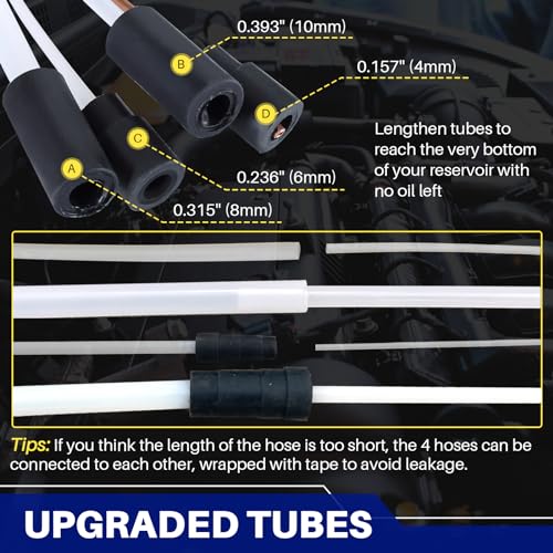DASBET 9L Fluid Extractor Manual Oil Changer Vacuum | Hand Operated Engine Oil Change Fluid Extractor Hand Pump Tank Remover - size: 9L