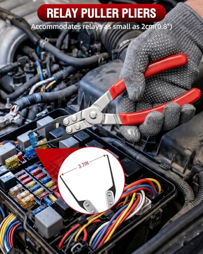 10-Piece Electrical Disconnect Pliers Kit for Cars | Carbon Steel, Non-slip, 60° & 90° Heads. Safely Releases Maf, Injectors, Relays, Hoses, Harnesses. Fits Cars/Trucks