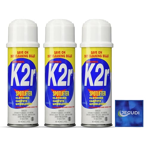 K2R SpotLifter Spot Remover Spray – Quick-Drying Stain Remover for Clothing, Carpets, Upholstery & Wallpaper – Built-In Brush Cap for No-Mess Touch-Ups – 10oz (3, 1) - size: 10 Fl Oz (Pack of 3)