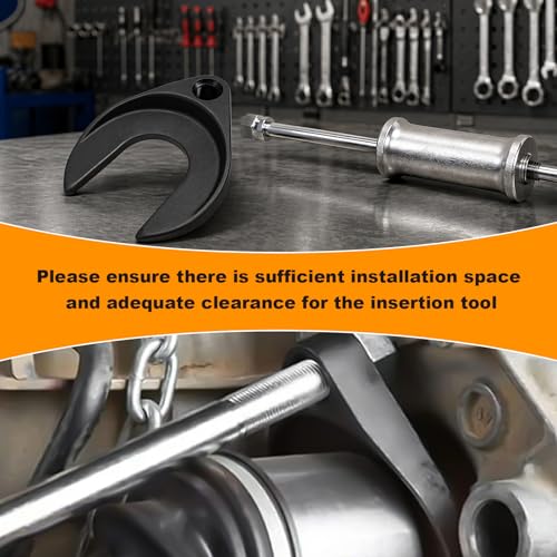 63mm Inner CV Axle Removal Tool, Carbon Steel Front Wheel Drive Axle Pulley Attachment w/Nut & Gloves, CV Joint Fork Removing Tool Fits Slide Hammers with 5/8"-18 Threads - color: 63mm