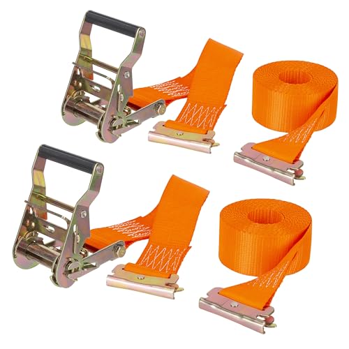 CARGOSMART 2" x 12' 3,000 lb Ratchet Strap for X-Track/E-Track 2 Pk Orange - style: 2"x12' 3000 lb