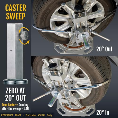 AutoSolo Camber Caster Gauge, +6 to -6 Degree Range, Magnetic Wheel Alignment Tool, Home Garage Alignment