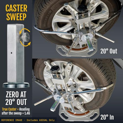 AutoSolo Camber Caster Gauge, +6 to -6 Degree Range, Magnetic Wheel Alignment Tool, Home Garage Alignment