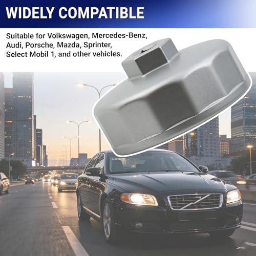 Oil Filter Wrench, Heavy Duty Aluminum 74mm 14-Flute Oil Filter Cap Removal Tool, Compatible with Mercedes Benz, Audi, VW, Porsche, Audi, Mazda, Sprinter Select Mobil1, Bosch, Mahle
