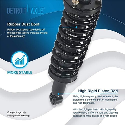 Detroit Axle - 2pc Front Struts for 04-12 Chevy Colorado GMC Canyon, Struts & Spring Assembly 2004 2005 2006 2007 2008 2009 2010 2011 2012 Replacement Suspension Quick Install Ready Struts Shocks - size: 10291-2/Pair