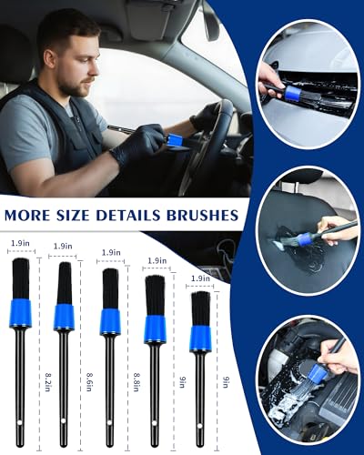 Car Cleaning Kit：40 Pcs Interior Windshield and Window Cleaner Detailing Set；Wheel & Tire Brush；Car Wash Mitt；Cleaning Bucket；Total Care Supplies；Towels；Automotive Tools