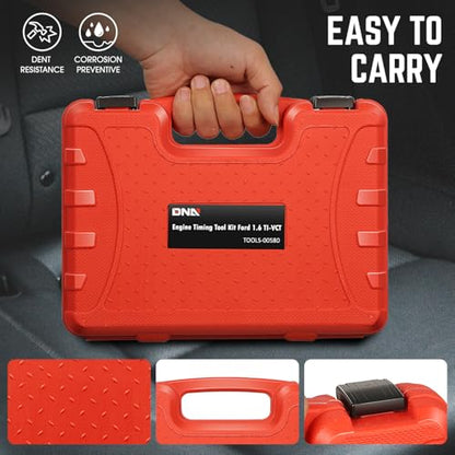 DNA Motoring 9pcs Engine Timing Tool, Engine Camshaft Belt Timing Locking Tools Set Compatible with Ford Focus Fiesta 1.6 VCT Engine, red, TOOLS-00580 - style: 9pcs Engine Timing Tool