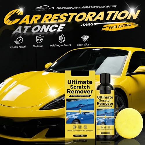Car Scratch Removal Wax, 2026 New Scratch Remover for Vehicles, Car Paint Scratch Repair Kit for Deep Scratches, Universal Polishing Compound with Sponge (2pcs) - color: 2pcs
