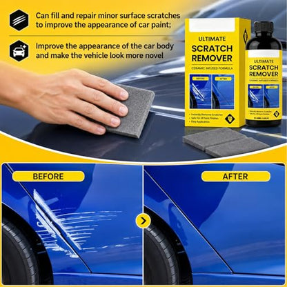 2Set Nanopolix Car Scratch Remover,Nanopolix Scratch Remover,Quick Fix Removal Paste for Deep Scratches,Car Scratchs Repair Paste Deep Scratch,All Paint Colors Polishing Kit (10*Nano Cloth+2*Sponge)