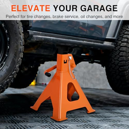 Nilight 3 Ton Jack Stands, Double Locking Heavy Duty Steel 6,600 lbs Capacity, Adjustable 11.22"-16.53" Height for SUV Sedan Pickup Light Truck, 2 Pack - size: 3T