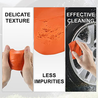 X AUTOHAUX Car Clay Bar Wash Mud Orange 100g Detailing Cleaning Polishing Tool for Cleaning Cars RV Boats Bus Coating - color: Orange