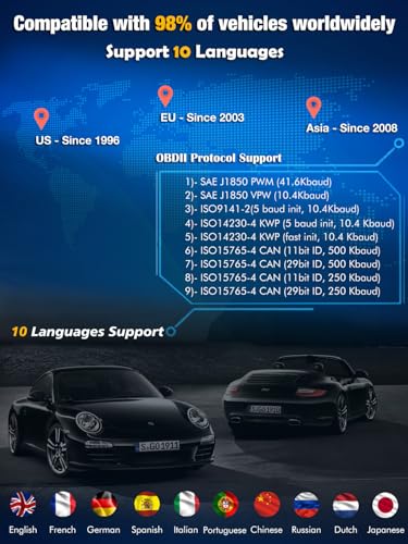 MOTOPOWER MP69040 Car OBD2 Scanner Check Engine Fault Code Reader Diagnostic Scan Tool, Black