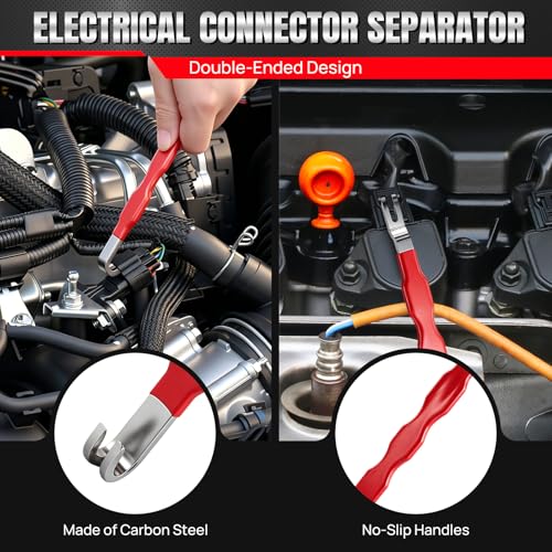 5PCS Electrical Disconnect Pliers Kit-Electrical Connector Removal Tool,Automotive Hose Clamp Pliers with Storage Case Hose Clip Removal Tool for DIY Car Owners,Car Repair & Maintenance