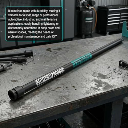 1/2" Drive Impact Extension Bar, 30 Inch Length Socket Extension, CR-V Steel, Narrow and Deep Areas in Automobile Maintenance, Mechanical Assembly or Industrial Operations - size: 1/2" 30-Inch