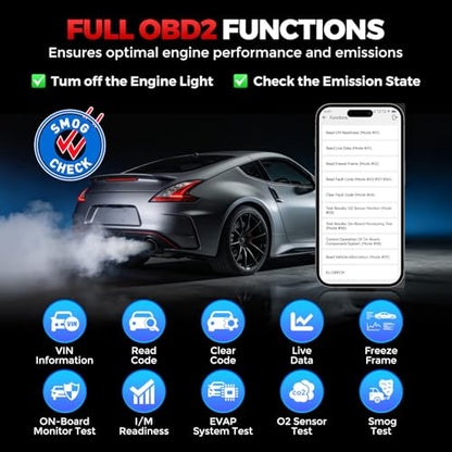 KINGBOLEN Ediag Link OBD2 Scanner Bluetooth,All System Bidirectional Scan Tool for iOS & Android,10+ Hot Reset Functions, Code Reader for Cars and Trucks,CANFD Protocol,FCA AutoAuth,1 Year Free Update
