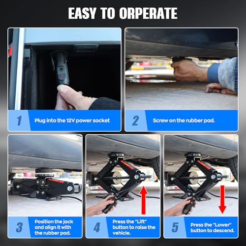 Electric Car Jack for Tesla, 3 Ton Tesla Tire Jack Repair Tools Portable, Electric Lifting Jack for Model Y/3/S/X