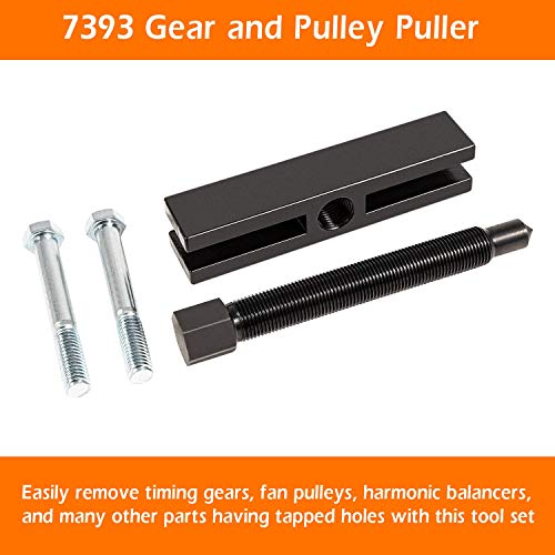 Yoursme 522 Large Gear and Pulley Puller & 7393 Gear and Pulley Puller & 8056 Shaft Protector Set for Timing Gears, Fan Pulleys