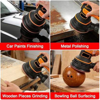MAXMAN 18pcs Foam Sanding Pads, 5 Inch Bowling Sanding Pads, 1200-1500 Grit Sanding Sponge Set, Reusable Wet Dry Sandpaper Block for Random Orbital Sander, Wood, Metal, Auto Polishing &Curved Surfaces - size: 5 inch, style: 1200-1500 Grit
