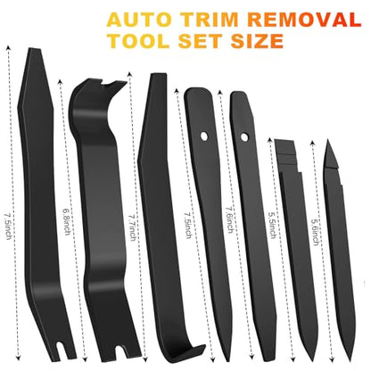10 Pcs Car Trim Removal Tool Kit with Plastic Pry Tool and Clip Pliers for Car Panel Dashboard Door Clips and Upholstery,No Scratch Auto Trim Rivet Clip Removal Tool Set