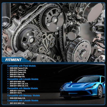 3.5 3.7 Timing Chain Kit W/Water Pump with Timing Tool Kit Fits for 2007-2011 Edge/CX-9/Fusion/Taurus/6/MKS/MKT/Flex/MKS/MKT/MKX/MKZ/Sable/Taurus X V6 Cyclone Engines # AT4Z-6306-A 7T4Z-6256-A - color: FOR 2007-2010 Edge 3.5L