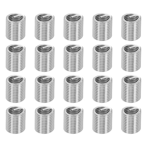 HARFINGTON 20pcs Wire Thread Repair Inserts M12 x 1.75 x 2D (24mm) Metric 304H Stainless Steel Helical Coiled Wire Screw Threaded Sleeve Sheath for Automotive Repairs - size: M12 x 1.75 x 2D