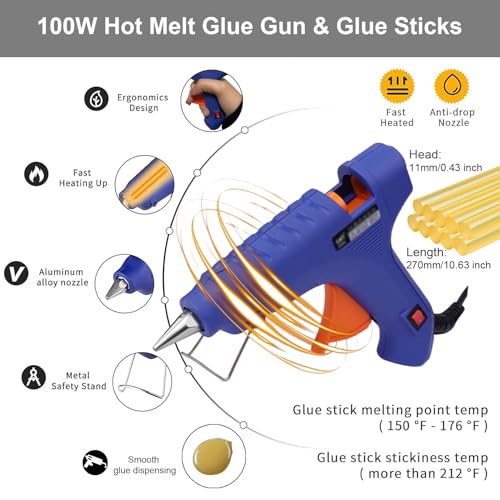 Paintless Dent Repair Kit Professional Auto Body Puller Tool-139 Pcs | Features 2-in-1 slide hammer, bridge puller, 100W glue gun, and 62 tabs for hail damage and door dings - size: Dent Puller Kit-139 Pcs