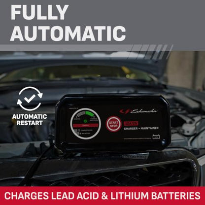 Schumacher Electric 6A Car Battery Charger & Maintainer, 6V/12V – SC1281 - size: 6/12V Automatic Charger 30/100A Starter, style: 5-in-1 with Engine Start
