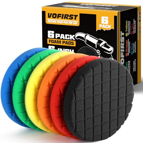 8 Pcs Buffing Polishing Pads, 6.5 Inch Polishing Pad, Compound Buffing Sponge Pads & Woolen Pads Cutting Polishing Pad Kit for Car Buffer Polisher - size: 6.5 - Inch