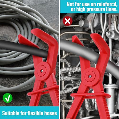 DURATECH 3-Piece Hose Pinch Clamp Pliers, 90 Angled Hose Pinch Off Pliers | Line Clamp Pliers Set for Fuel, Brake and Radiator Hoses - size: 3-Piece, style: 90 Angled