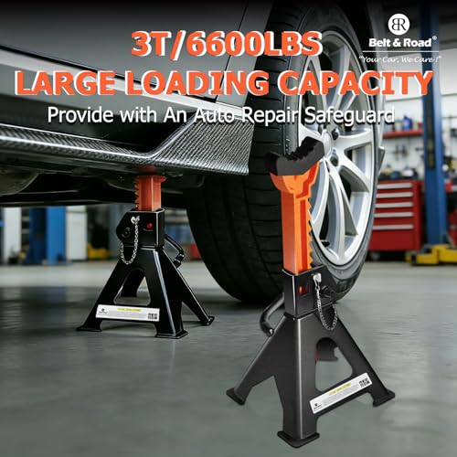Jack Stands, 3 Ton (6,600 lbs) Extra Tall Heavy Duty Car Jack Stand
