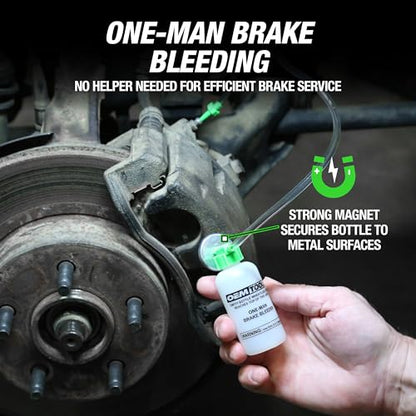 OEMTOOLS 25036 Bleed-O-Matic One-Man Brake Bleeder Kit, Featuring An Opaque Brake Bleed Bottle / Transparent Hoses and Tapered Fittings, No Mess Brake Fluid Bleeding , Multi color(Packaging May Vary) - style: Brake Bleeder Kit