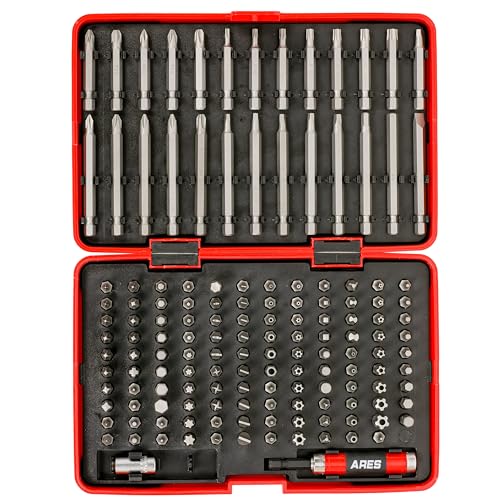 ARES 31018-147-Piece Master Security Bit Set – Phillips, Robertson, Tamper Hex and Torx Bits, Specialty Bits, and More – Bit Set Includes Bit Holder and Coupler for Maximum Versatility - size: 147-Piece Master Security Bit Set