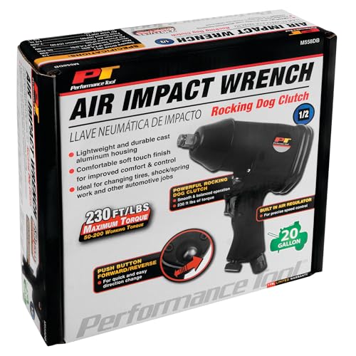 Performance Tool M558DB 1/2-Inch Drive Impact Wrench 230ft/lbs of Torque - size: 1/2" Impact Wrench