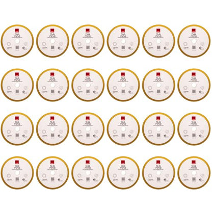 RUPES 9.DA150M Pack of 24 Yellow D-A Fine Finishing Foam Pads 150mm | Ideal for Paint Correction & Gloss Enhancement | Moderate to Fine Defect Removal | Compatible with 5" Backing Plate - size: Fine 150mm, style: Pack of 24