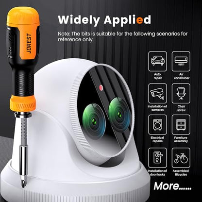 JOREST 25 in 1 Multi Screwdriver Set, Magnetic Multitool Screwdriver Tool All in One, Multibit Screwdriver with Torx, Flat Head, Phillips, Hex, Square, Portable Tool Kit for Daily Repairs