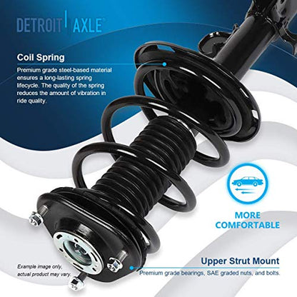 Detroit Axle - 3.5L Front Struts + Lower Control Arms w/Ball Joints | Replacement for 2006-2012 Toyota RAV4-4pc Set - size: 4CQ2500769/Big Kit