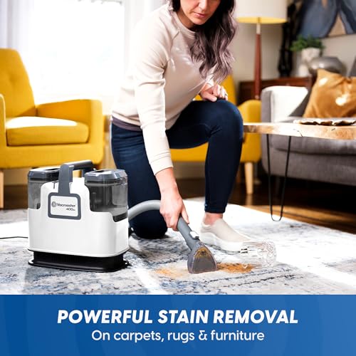 Vacmaster 400 Series Portable Carpet & Upholstery Spot Cleaner Machine | 16Kpa Power Suction with Versatile Tools for Pets, Area Rugs and Couches – SCB302 0101 - color: White