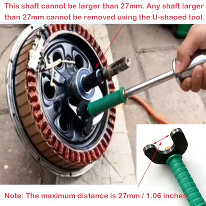 Internal Bearing Puller Tool Double Headed Bearing Puller | Slide Hammer Bearing Puller with U-Shaped Bearing Disassembly Pullerand Expandable Collets 16-45mm Bearing Remover Tool