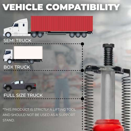 XTREMEPOWERUS 12-Ton (24,000 LBS) Capacity Air/Hydraulic Bottle Jack Low Profile Bottle Jack Lift Auto Repair Automobile Truck SUV Car Lift with Handle - size: 12 Ton Pneum Low Profile