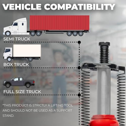 XTREMEPOWERUS 12-Ton (24,000 LBS) Capacity Air/Hydraulic Bottle Jack Low Profile Bottle Jack Lift Auto Repair Automobile Truck SUV Car Lift with Handle - size: 12 Ton Pneum Low Profile