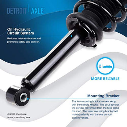 Detroit Axle - 2pc Rear Struts for 2000-2001 Infiniti I30, 2002-2004 I35, 2000-2003 Nissan Maxima, 2 Struts & Coil Spring Replacement Shocks Assembly - size: 171327 x2/PAIR