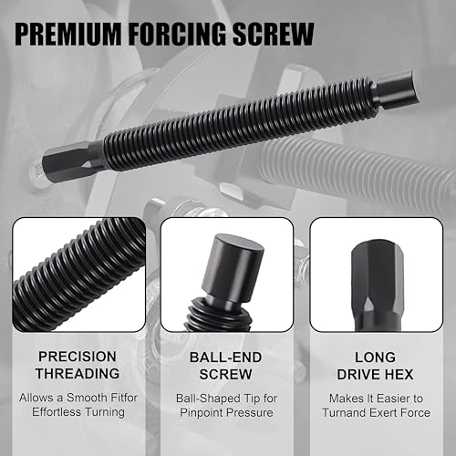 SGT 40100 Hub Remover Set,Wheel Bearing Hub Remover Tool Set Compatible with 5 6 8 Lug Hub Assemblies on Cars and Trucks,Wheel Hub Removal Tool with Gloves