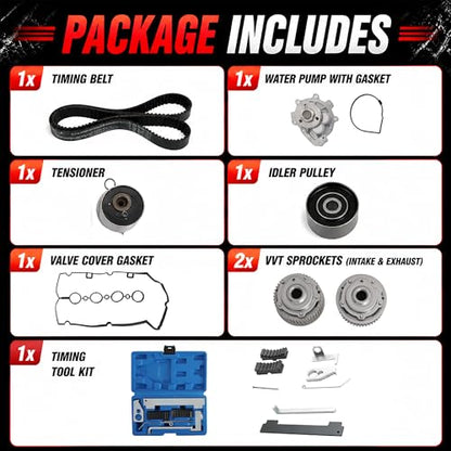 1.8 Ecotec 2010-2018 Timing Belt Kit w/VVT Sprockets & Tool Kit | Fit For Chevrolet Cruze Sonic Aveo Aveo5 1.6L 1.8L DOHC OE#K015603XS 55567048 55568386 - color: For GM 1.8L 2011-2018 Kit 4