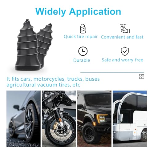 36Pcs Spiral Tire Repair Rubber Studs, Vacuum Tyre Plug Repair Kit for Motorcycle Truck Tractor