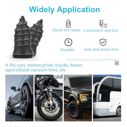 36Pcs Spiral Tire Repair Rubber Studs, Vacuum Tyre Plug Repair Kit for Motorcycle Truck Tractor