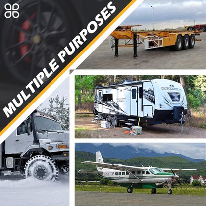 Wheel Chocks for RV Trailers 4Pair/8Pack with Rope, Rubber Tire Chocks Block Stopper with Reflective Strips for Camper Truck Car Wheel Immobilizers & Chocks, Travel Trailer RV Accessory - size: 160B-4pair8pack