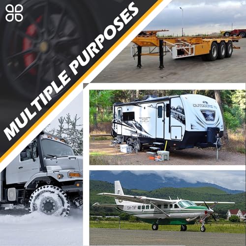 Wheel Chocks for RV Trailer Camper Truck Car, [2pair/4pack with Rope] Versatile Rubber Chocks Block Stopper for Tire with Reflective Strips, Utility Boat Travel Trailer Camper RV Accessories Must - size: 160B-2pair4pack